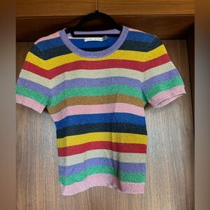 Alice + Olivia cropped metallic sweater